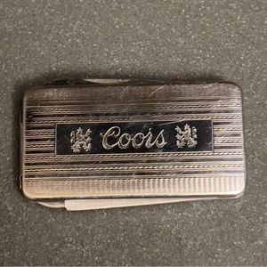Coors Money Clip Folding Knife Nail File Excellent Condition